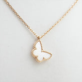 Van Cleef & Arpels Sweet Alhambra Butterfly Mother of Pearl Necklace